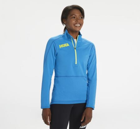 Hoka One One 1/2 Zip Midlayer - Top Mulher Azuis | PT-fqQz74i